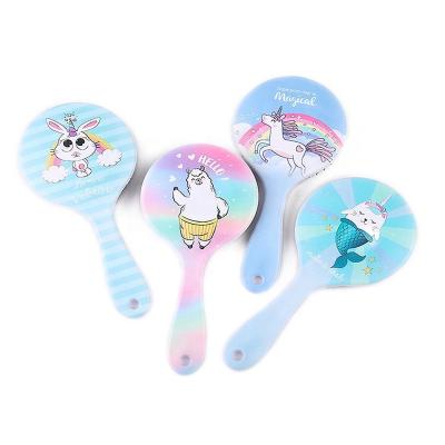 China Fashional Cute Cartoon Printed Hair Comb Round Comb Blue Hair For Kids for sale