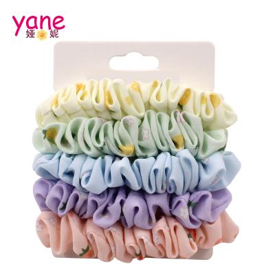 China Pretty Women Fashion Hair Scrunchies Premium Mini Macaron Hair Scrunchies Elastic Hair Band for sale