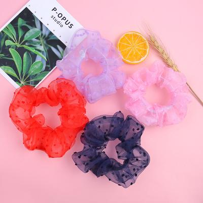 China Fresh Net Yarn Organza Hair Accessories Soft Elastic Hair Bands For Girls for sale