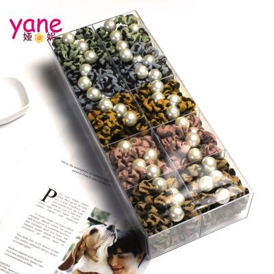 China Fashoin Dark Color Camouflage Hair Tie Ladies Super Elastic Pearl Mini Headband for sale