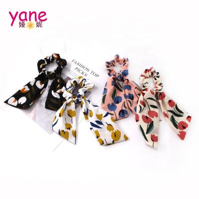 China Fashionable Tulip Hair Accessories Elastic Hair Band Chiffon Fabric Hair Scrunchies Elastic Hair Band for sale