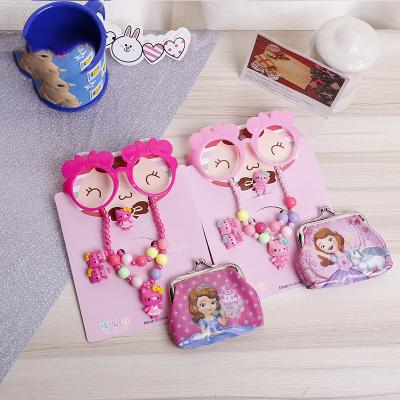 China Hot Selling Cute Cartoon Pearl Necklace Bracelet Children Jewelry Set Wholesale for sale