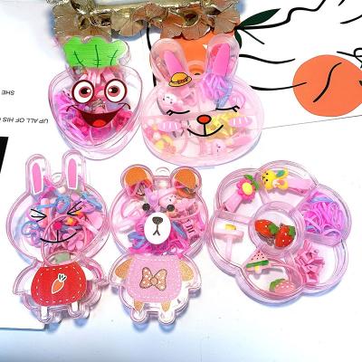 China Cute girls hair accessories sets included hair bands hair claws with cute box for sale