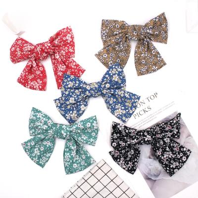 China Color Hair Pin Vintage Hair Clip Bow Floral Spring Clip Small Large For Women for sale