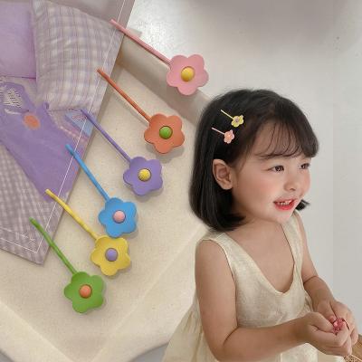 China Colorful Flower Matte Bangs Bobby Pin from Japan and Korean Style Sweet Cute Girls for Kids for sale