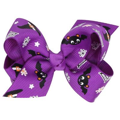 China Halloween cartoon print bow children's hair accessories cuts wholesale for sale