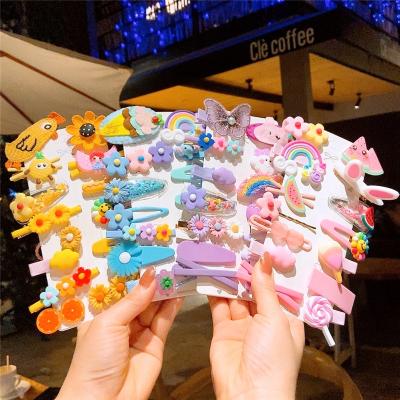 China Korean popular fruit rainbow clips set hits BB hair clips kids accessories for sale