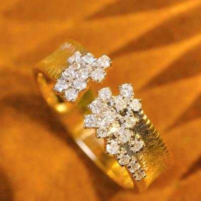 China Best Selling Classic CLASSIC Design 18k Solid Gold Jewelry Baguettes Diamond Wedding Rings For Women for sale