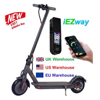 China 2021 China Factory New Product UK EU Warehouse 2 Wheels iEZway Unisex Electric Scooter Foldable for sale