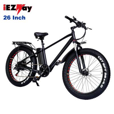 China Aluminum Alloy 26*4.0 750W Power Big Tire EU USA UK Warehouse iEZway Drop Shipping Fat Tire Mountain E Bike Snow Electric Bike for sale