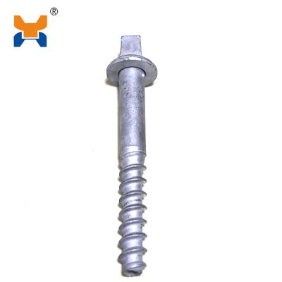 China High Quality Carbon Alloy Steel Rail Dog Rail Dog Screw Lag Spike Rail Fastener for sale