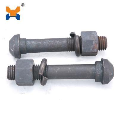 China Stainless Steel Customized Steel Railway Fastening System Railroad Screw Spike Track Bolts And Nuts for sale