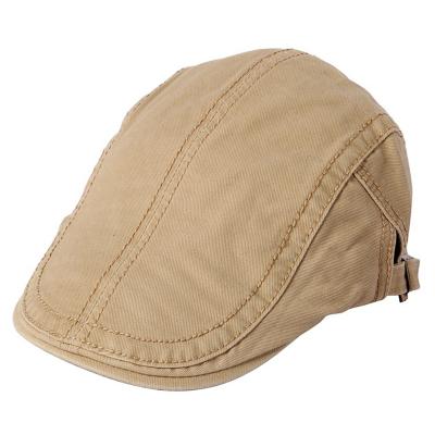 China Popular Character Hot Sale Solid Color Plain Cotton Newsboy Beret Hat 100% Men for sale