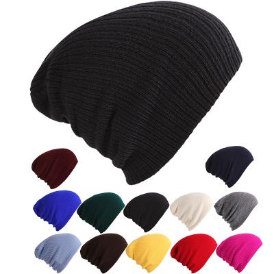 China JOINT Hot Selling Fashionable Acrylic Knit Hats Winter Slouth Beanie Hats for sale