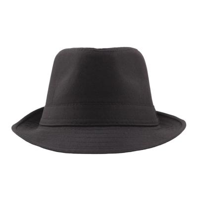 China Wholesale Fashion Fedora Hat For Men black from image factory for sale