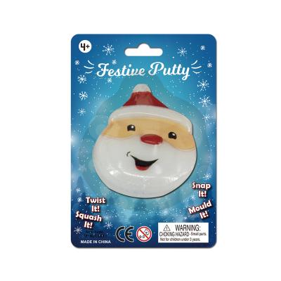 China Diy Christmas Lurun Picosecond PVA Putty Soft Party Bear Santa Claus White Color Crystal Putty For Fun for sale