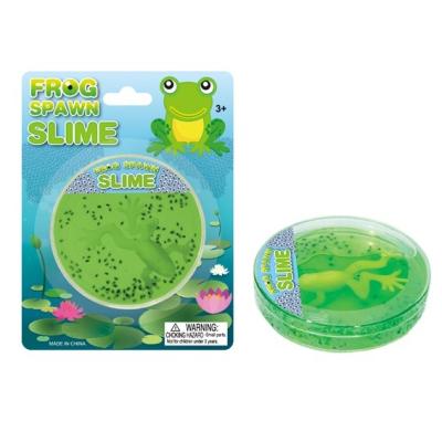 China Diy Soft Putty PVA Non-Toxic Green Frog Under Box Oval Frogs Spawn Crystal Putty Slime For Children Play for sale