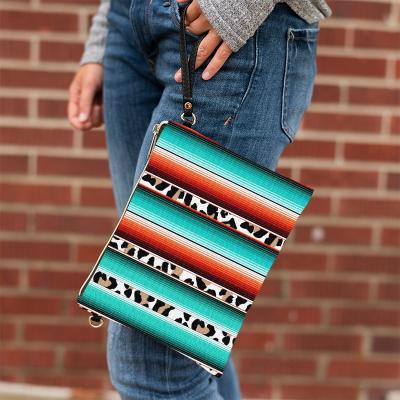 China 2021 New Fashion Tie Dye Rainbow Striped Sunflower Buffalo Check Clutch Purse With Shoulder Strap for sale