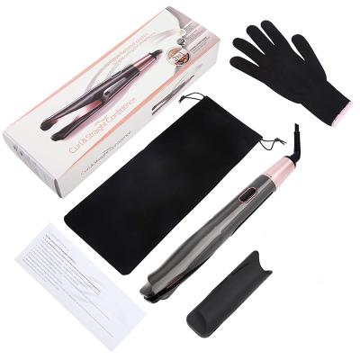 China Unique 2 in 1 Hair Straightener with Teeth 2-in-1 Twisted Straight Flat Iron and Curl Tourmaline Ceramic Hair Straightener / Curler Double Voltage for All Types Salon Hair Tool for sale