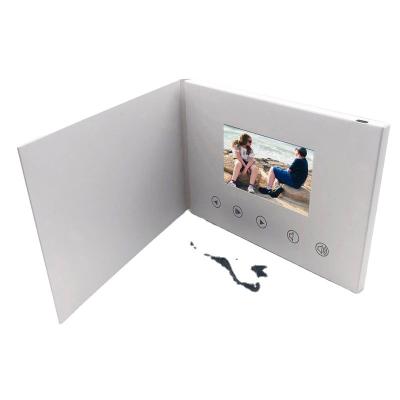 China Europe Sunvision Accept Custom Order Folded Craft Paper 7 Inch TFT LCD Display Screen Video Brochure For Advertising for sale