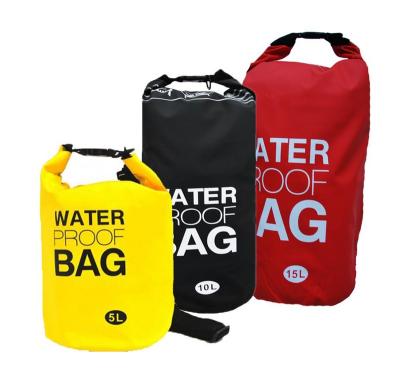 China Rafting Dry Bag 5L 15L 10L 20L 30L Waterproof Camping Bag Rafting Storage With Outdoor Adjustable Strap Hook for sale