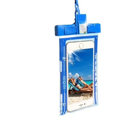 China Hot New Products Waterproof Cell Phone Bag For Outdoor Camping Floating Waterproof Phone Case With Survival Whistle And Mirror for sale