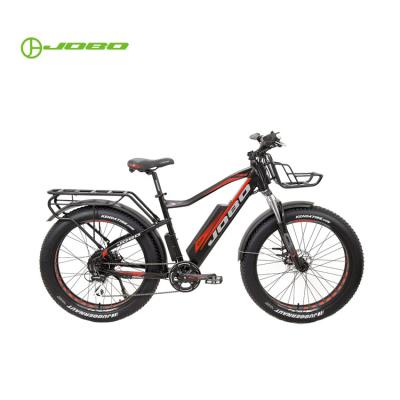 China 26' aluminum *4.0 fat tire e electric bike with front carrier for sale