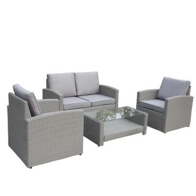 China Modern Hot Sale Garden Furniture Patio 4pcs Sofa Set Outdoor Rattan Furniture for sale