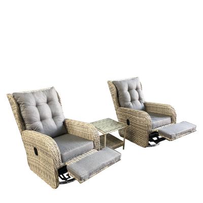 China Modern Outdoor Swivel Garden Furniture Patio Recliner Sofa Set for sale