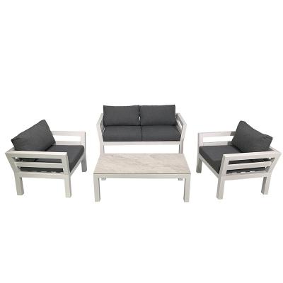 China Modern Outdoor Furniture Garden Alum 4 PCS Outdoor Corner Sofa Furniture Patio Sofa Furniture for sale