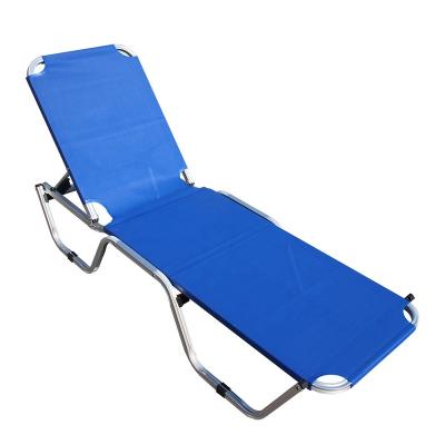 China Modern Outdoor Furniture Garden Textline Beach Sunlounge Outdoor Folding Bed for sale