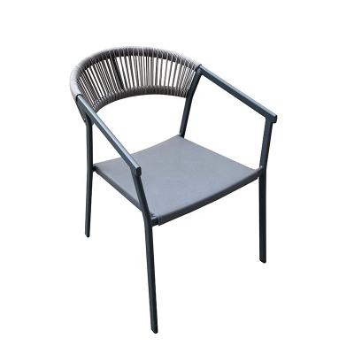 China Modern Wicker And Alum Texlience Dining Chair With Cushion for sale