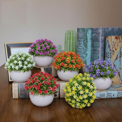 China Home Decoration Plastic Simulation Artificial Flower Modern Hot Selling Gardening Potted Bonsai for sale