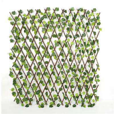 China Modern Plastic Green Leaf Garden Garland Ivy Outdoor Decoration Covering Decorative Artificial Fence for sale