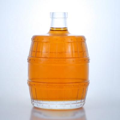 Κίνα 700 ml 750 ml ειδικό σχήμα γυάλινο μπουκάλι για ουίσκι τεκίλα μπράντυ ρούμι τζιν γυάλινο κολάρο προς πώληση