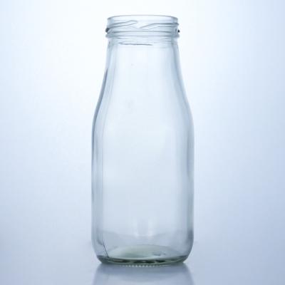 China 250 ml glazen voedselpot voor melksap Afdichting Type SCRUE CAP Body Material Glas Te koop