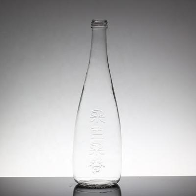 China 500 ml zachte dranken glazen waterfles met transparant ontwerp en schroefdeksel Te koop