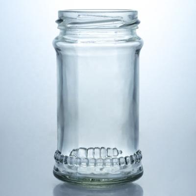 Cina Disegno unico 100ml 300ml 500ml Country Honey Glass Jar con coperchio Prodotti in vetro trasparente in vendita