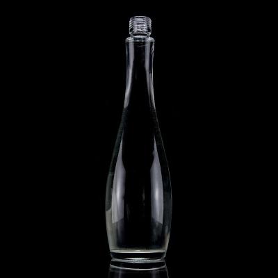 China 750ml 75cl Super Flint Teardrop Shaped Rum Vodka Whisky Glass Bottle With Glass Collar for sale