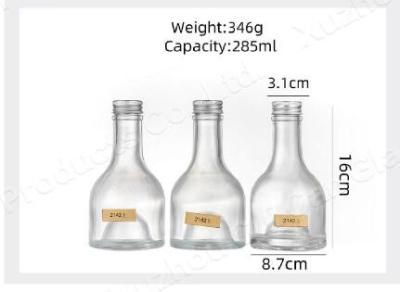 China Transparent Round Empty Flint Food Glass Jar For Liquor Wine Vodka Tequila Bottle zu verkaufen