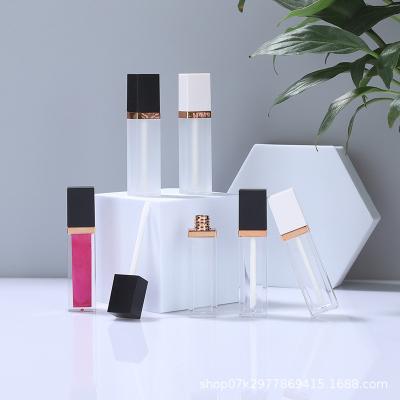 중국 7ml Thin Square Flat Lip Glaze Tube Transparent Matte Cosmetic Concealer Empty Tube 판매용