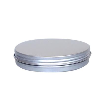 China 30ml Silver Round Threaded Aluminum Box Travel Portable Cream Box Ink Mud Sealing Sub-packing Metal Aluminum Box for sale