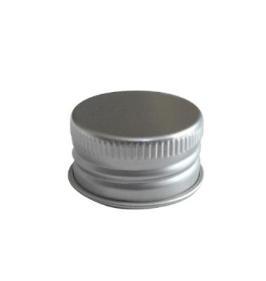 China Φ28 Round Natural Color Threaded Aluminum Cap 28*15mm With PE Gasket Metal Threaded Cap Sealing Cover for sale