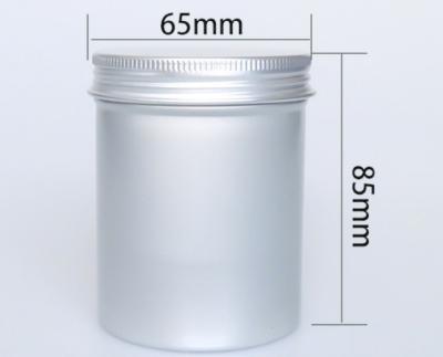 China 250 ml 65*85 Silbergelenkte Aluminiumdose Blumentee-Tee-Dose Snack Süßigkeiten Bohnen Versiegeltes Metallfach zu verkaufen