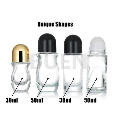 中国 楕円形のガラス ローラーは香水15ml/20ml/50mlのためのカスタマイズされた色をびん詰めにする 販売のため