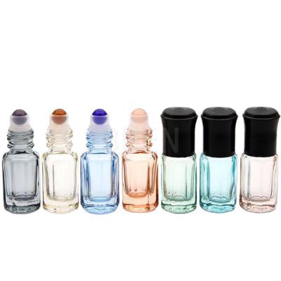 Chine Petit pain en verre coloré sur la bouteille 3ml, Mini Roller Ball Perfume Bottle à vendre