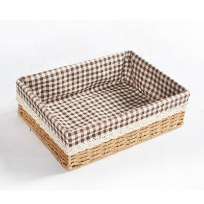 China Factory Direct Viable Custom Size China Hot Sale Amazon Paper Rope Basket With Metal Frame Storage Basket for sale