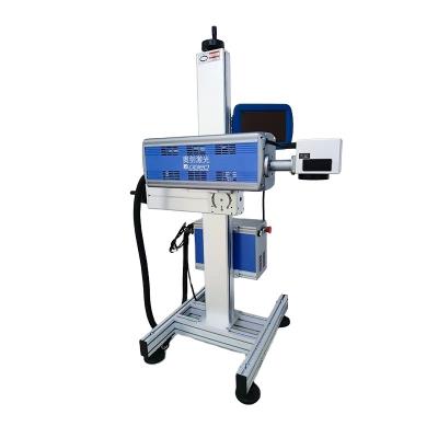 China Best Price Air Cooled CO2 Fly Laser Marking Machine For Pet Bottles PVC Plastic Pipes Cable CO2 Fly Laser Marking Machine for sale