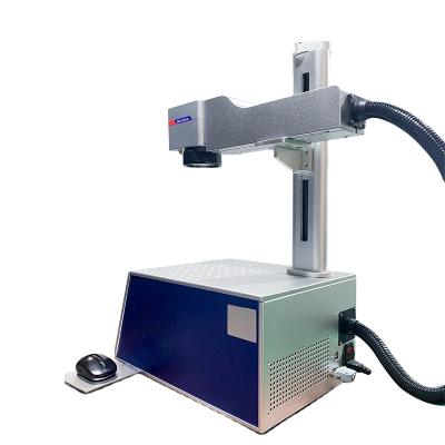 China Air-cooled Small Portable Light Weight 20W 30W 50W Mini Fiber Laser Marking Machine For Mental Materials Portable Laser Marking Machine for sale