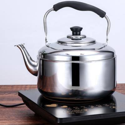 China Large Capacity Stainless Steel Tea Kettle Viable Hot Water Whistling Kettle For Gas Induction Cooker for sale